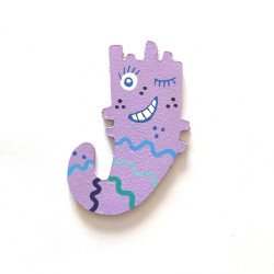 Lettre en bois monstre J