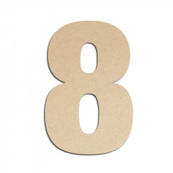 Chiffre en bois à peindre 8 basic
