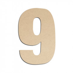 Chiffre en bois à peindre 9 basic