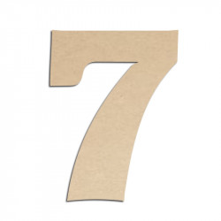 Chiffre en bois à peindre 7 détente