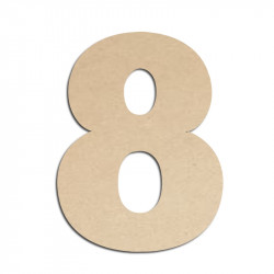 Chiffre en bois à peindre 8 détente