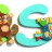 Lettre en bois prénom jungle
