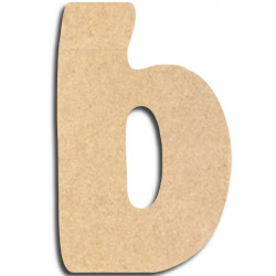 Lettre en bois à peindre «&nbsp;b&nbsp;» minuscule