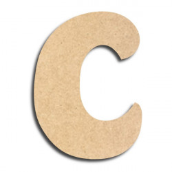 Lettre en bois à peindre «&nbsp;c&nbsp;» minuscule