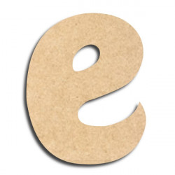 Lettre en bois à peindre «&nbsp;e&nbsp;» minuscule