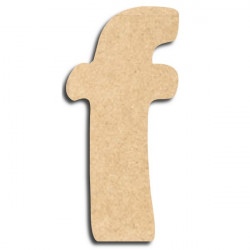Lettre en bois à peindre «&nbsp;f&nbsp;» minuscule