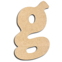 Lettre en bois à peindre «&nbsp;g&nbsp;» minuscule