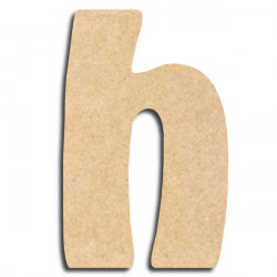 Lettre en bois à peindre « h » minuscule