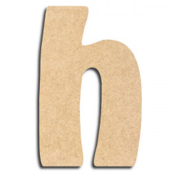 Lettre en bois à peindre «&nbsp;h&nbsp;» minuscule