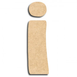 Lettre en bois à peindre «&nbsp;i&nbsp;» minuscule