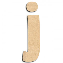 Lettre en bois à peindre «&nbsp;j&nbsp;» minuscule