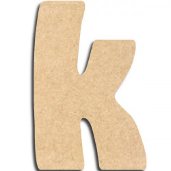 Lettre en bois à peindre «&nbsp;k&nbsp;» minuscule