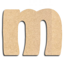 Lettre en bois à peindre «&nbsp;m&nbsp;» minuscule