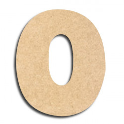 Lettre en bois à peindre «&nbsp;o&nbsp;» minuscule