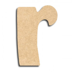 Lettre en bois à peindre «&nbsp;r&nbsp;» minuscule