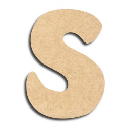 Lettre en bois à peindre «&nbsp;s&nbsp;» minuscule