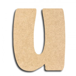 Lettre en bois à peindre «&nbsp;u&nbsp;» minuscule