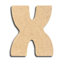 Lettre en bois à peindre «&nbsp;x&nbsp;» minuscule