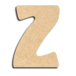 Lettre en bois à peindre «&nbsp;z&nbsp;» minuscule