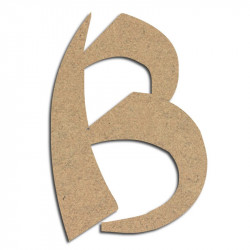 Lettre en bois à décorer B- Alphabet Bonzaï