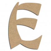 Lettre en bois à décorer E - Alphabet Bonzaï