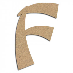Lettre en bois à décorer F- Alphabet Bonzaï