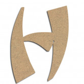 Lettre en bois à décorer H - Alphabet Bonzaï