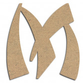 Lettre en bois à décorer M - Alphabet Bonzaï