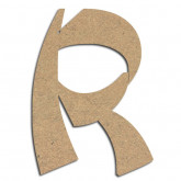 Lettre en bois à décorer R - Alphabet Bonzaï