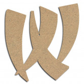 Lettre en bois à décorer W - Alphabet Bonzaï
