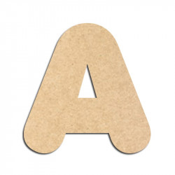 Lettre en bois à décorer A - Alphabet Bubble