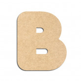 Lettre en bois à décorer B - Alphabet Bubble