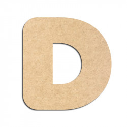 Lettre en bois à décorer D - Alphabet Bubble