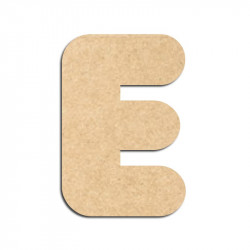 Lettre en bois à décorer E - Alphabet Bubble