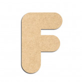 Lettre en bois à décorer F - Alphabet Bubble