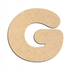 Lettre en bois à décorer G - Alphabet Bubble