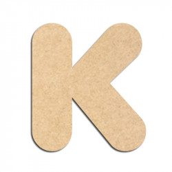 Lettre en bois à décorer K - Alphabet Bubble