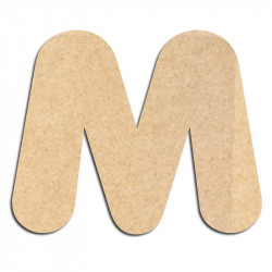 Lettre en bois à décorer M - Alphabet Bubble