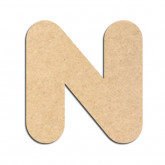 Lettre en bois à décorer N - Alphabet Bubble