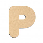 Lettre en bois à décorer P - Alphabet Bubble