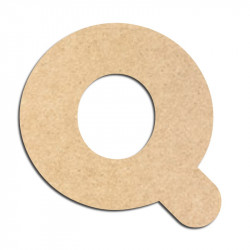 Lettre en bois à décorer Q - Alphabet Bubble