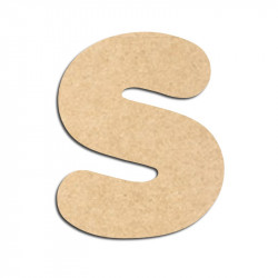 Lettre en bois à décorer S - Alphabet Bubble