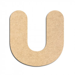 Lettre en bois à décorer U - Alphabet Bubble