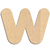 Lettre en bois à décorer W - Alphabet Bubble