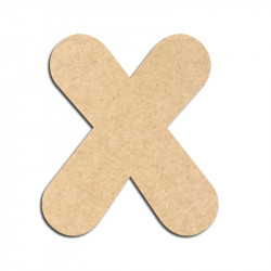 Lettre en bois à décorer X - Alphabet Bubble
