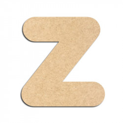 Lettre en bois à décorer Z - Alphabet Bubble