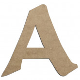 Lettre en bois à décorer A - Alphabet Calligraphie