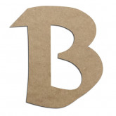 Lettre en bois à décorer B - Alphabet Calligraphie