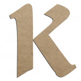 Lettre en bois à décorer K - Alphabet Calligraphie