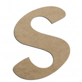 Lettre en bois à décorer S - Alphabet Calligraphie